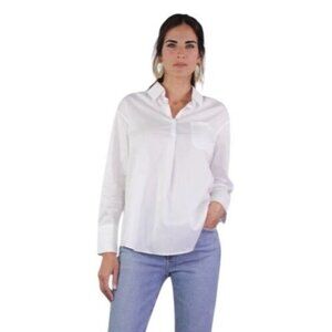 Harshman XS White 100% Cotton Ari Popover Dress Shirt $192 Retail New in Bag